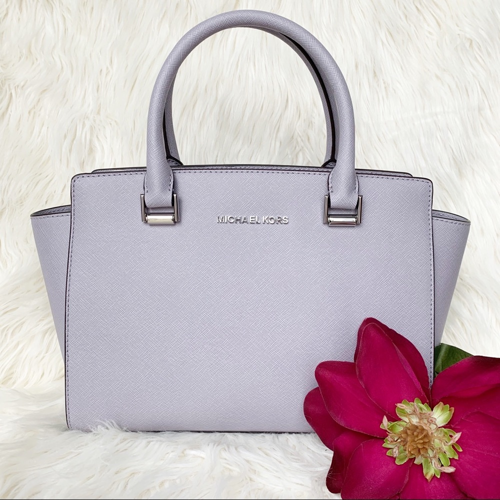 NWT Michael Kors Selma Satchel Lilac - Picture 1 of 7